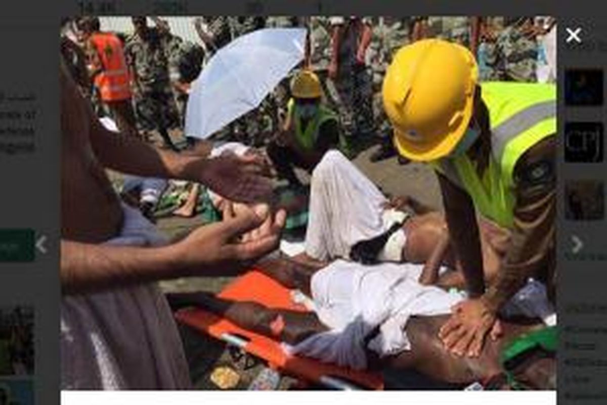 Operasi evakuasi dan penyelamatan korban terus dilakukan, Kamis (24/9/2015). Sebanyak 400 korban luka-luka dan 150 korban tewas.