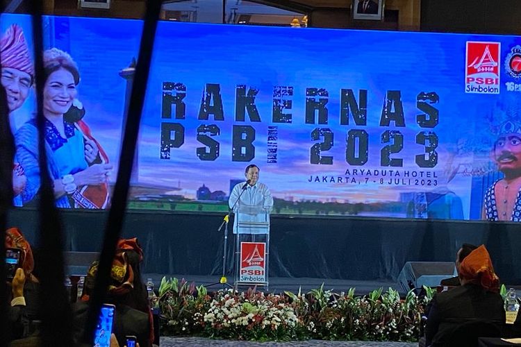 Menteri Pertahanan RI Prabowo Subianto mengaku tidak puas dengan hasil pemilihan umum (Pemilu) 2014 dan 2019.  Hal itu disampaikan Prabowo saat diundang dalam Rakernas Punguan Simbolon dohot Boruna Indonesia (PSBI) di hotel kawasan Gambir, Jakarta Pusat, Jumat (7/7/2023).