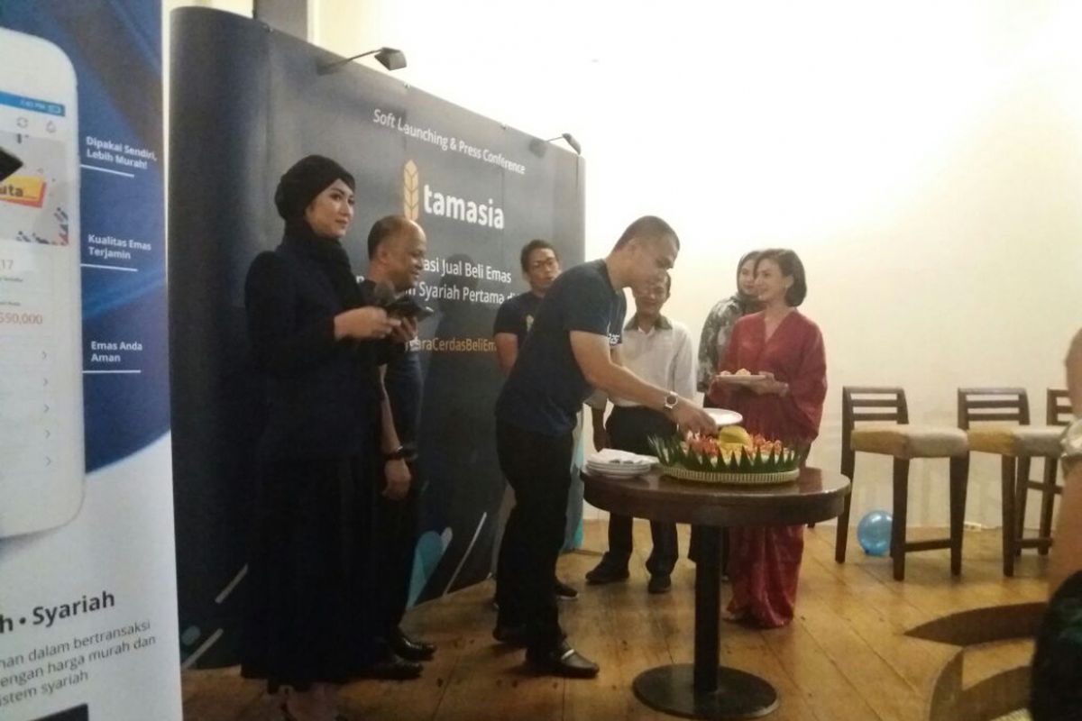 Peluncuran Aplikasi Tamasia di Restoran Es Teler 77, Jakarta, Rabu (11/10/2017)