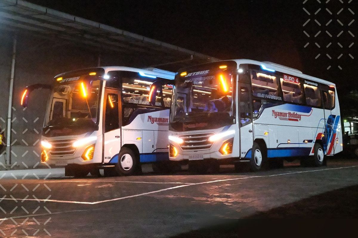 Bus baru PO Nyaman Holiday pakai sasis Isuzu