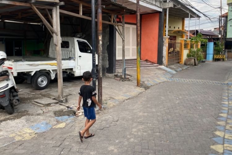 Lokasi maling yang terbakar usai tertangkap warga, Kamis (30/10/2025).