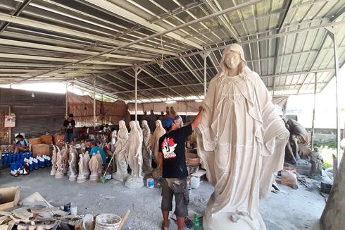 Menengok Pembuatan Ratusan Patung Yesus hingga Bunda Maria di Bantul, Ada yang Tingginya 180 Cm