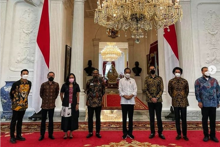 Insan film Indonesia bertemu Presiden Joko Widodo di Istana Negara, Rabu (10/3/2021).