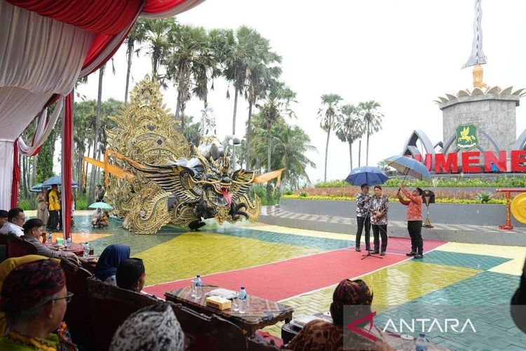 Menbud Fadli Zon Saat Peresmian Tugu Keris di Sumenep, Madura, Kamis (30/1/2025).