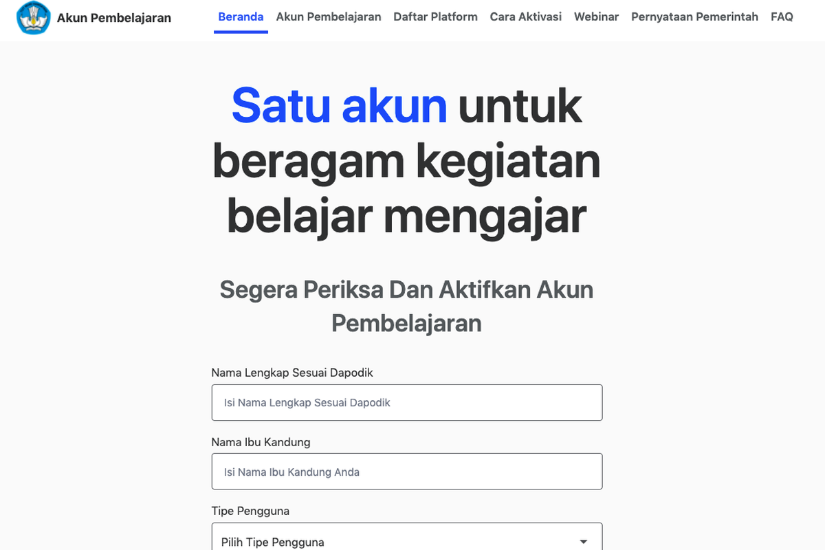 Cara membuat akun di belajar.id, mudah diakses murid dan guru