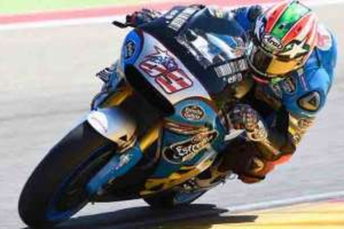 Nicky Hayden dapat kesempatan dari tim Estrella Galicia 0,0 Marc VDS menunggangi Honda RC213V di GP Aragon, Minggu (25/9/2016), memakai sepatu Jack Miller yang cedera.