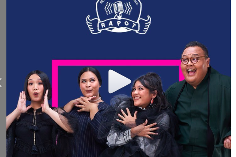 Podcast Rapot yang diisi oleh empat konten kreator lucu, Reza Chandika, Ankatama, Radhini, dan Nastasha Abigail