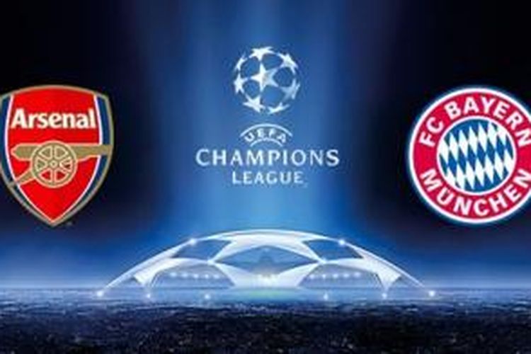 Pertandingan leg pertama babak 16 besar Liga Champions antara Arsenal melawan Bayern Muenchen, di Stadion Emirates, London, Rabu (19/2/2014) waktu setempat.