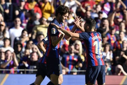 HT Barcelona Vs Espanyol 1-0, Tandukan Marcos Alonso Jadi Pembeda