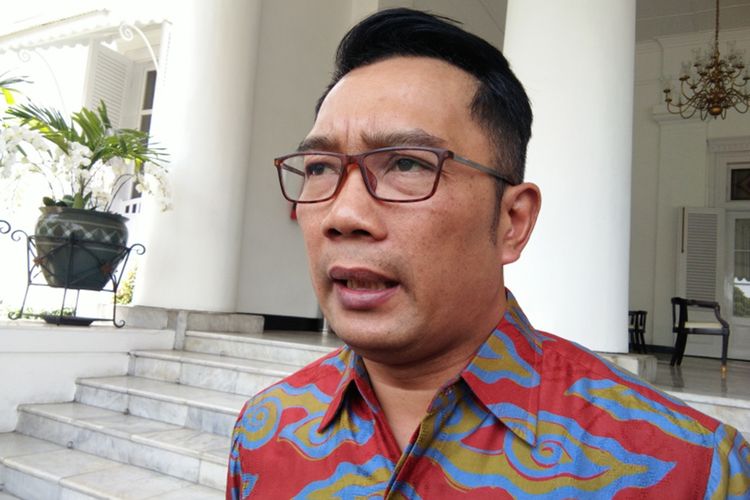 Gubernur Jawa Barat Ridwan Kamil saat ditemui di  Gedung Pakuan, Jalan Otista, Senin (21/10/2019).