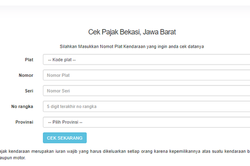 Cara Cek Pajak Kendaraan di Bekasi