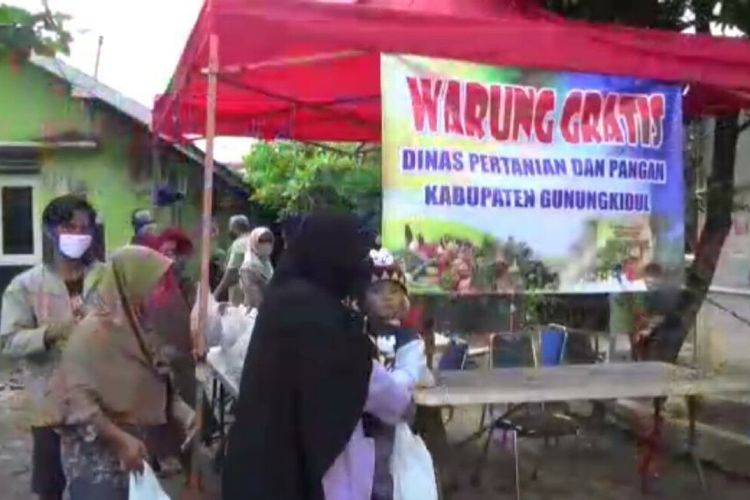 Pasar Gratis Sayuran di Kantor Dinas Pertanian dan Pangan Gunungkidul Senin (11/5/2020)