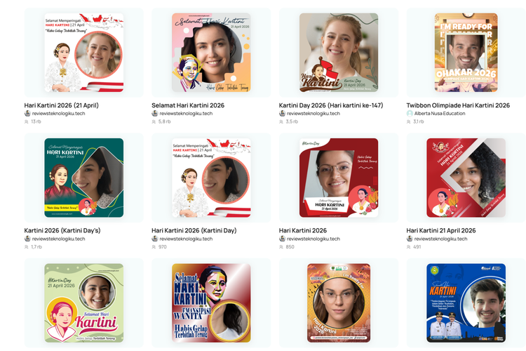 50 Link Twibbon Hari Kartini 2026 Gratis, Cocok untuk Foto Profil dan Status WA