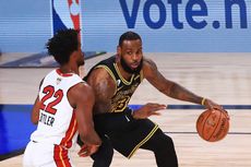 HT Final NBA Lakers Vs Heat, LeBron James dkk Tertinggal 2 Bola