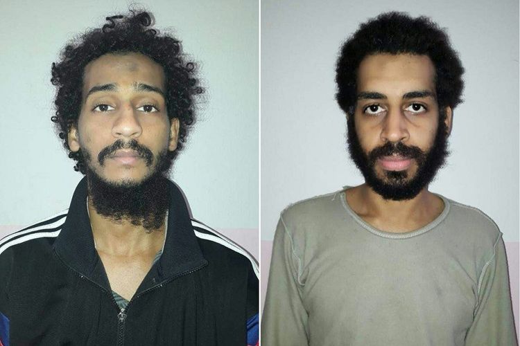 Dua anggota ISIS asal Inggris yang dijuluki The Beatles yang ditahan Pasukan Demokratik Suriah (SDF), yakni El Shafee el-Sheikh (kiri) dan Alexanda Kotey (kanan).