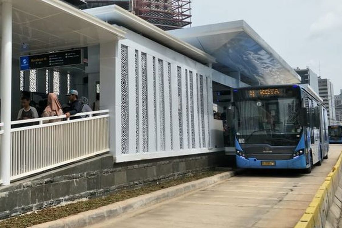 Ilustrasi revitalisasi halte transjakarta.