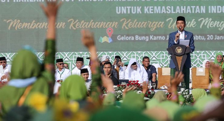 Hadiri Harlah Muslimat NU, Jokowi Berpesan Jangan Saling Hujat karena Beda Pilihan pada Pemilu