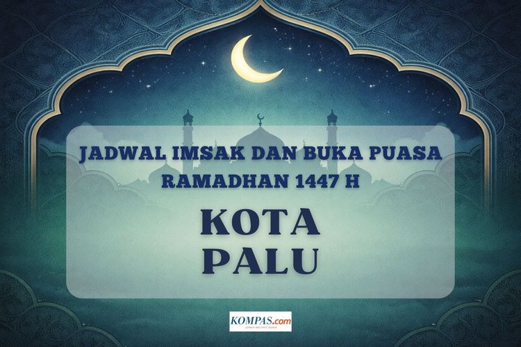Jadwal imsak dan buka puasa Ramadhan 2026 Kota Palu lengkap dari tanggal 1 - 30 Ramadhan 1447 H.