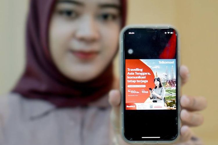 Ilustrasi paket internet Telkomsel RoaMAX Asia Tenggara.