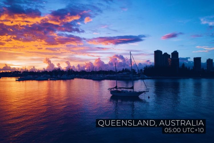 Matahari terbit di Queensland, Australia