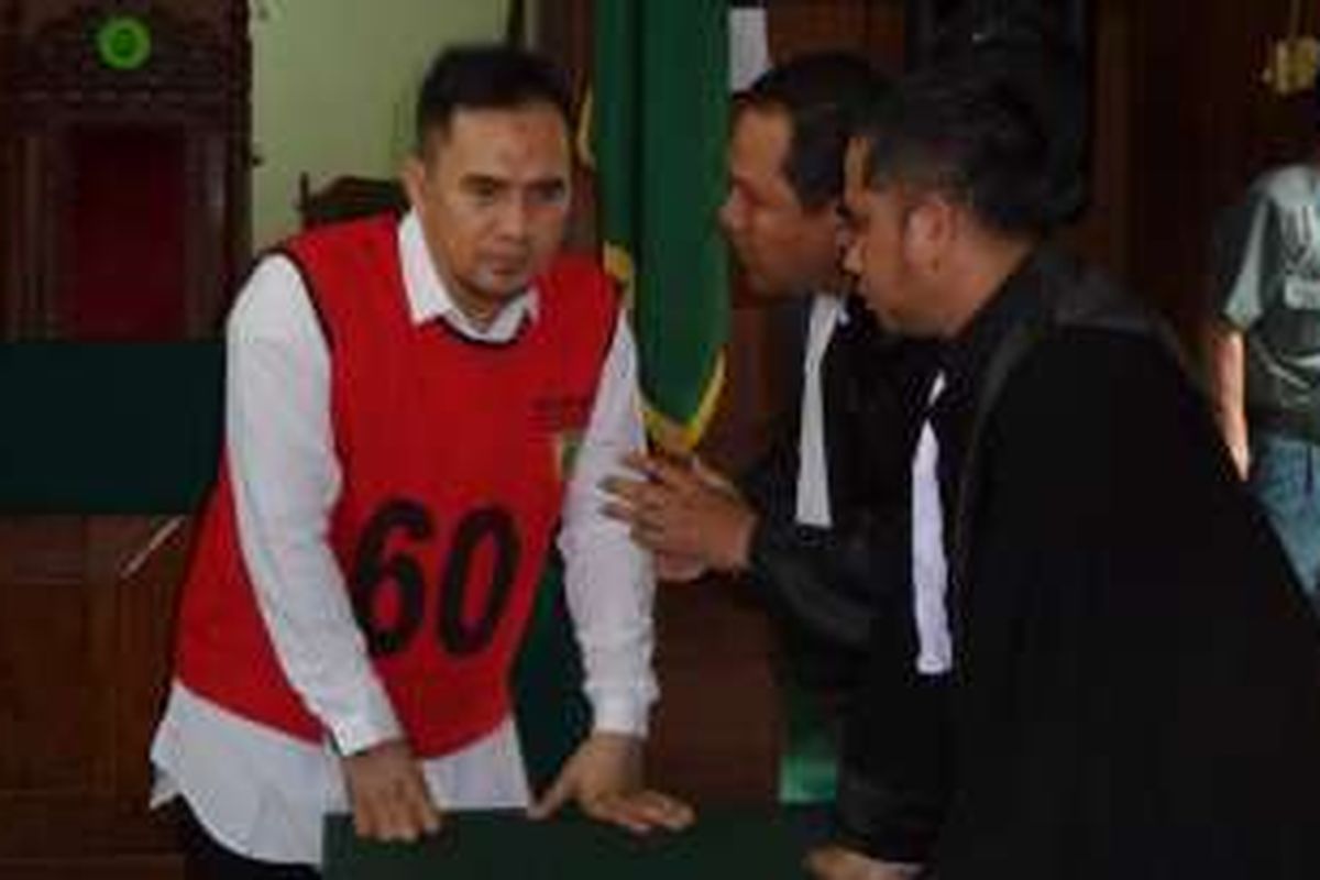 Saipul Jamil dalam ruang sidang Pengadilan Negeri Jakarta Utara, Selasa (14/6/2016).