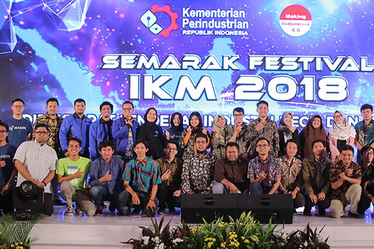 Finalis kompetisi Making Indonesia 4.0 Startup pada Festival Semarak IKM 2018 (Foto: dok. Kementerian Perindustrian)