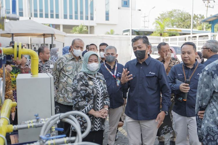 PT Perusahaan Gas Negara (PGN) Sales Operation Region (SOR) III menerima kunjungan dari Bupati Sleman Kustini Sri Purnomo di Surabaya, Kamis (28/7/2022).
