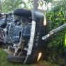 Pecah Ban, Pikap di Lombok Utara Terguling, Dua Penumpang Tewas
