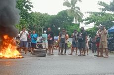 Jelang PSU di Manokwari, Warga Gelar Aksi Bakar Ban Tolak Politk Uang