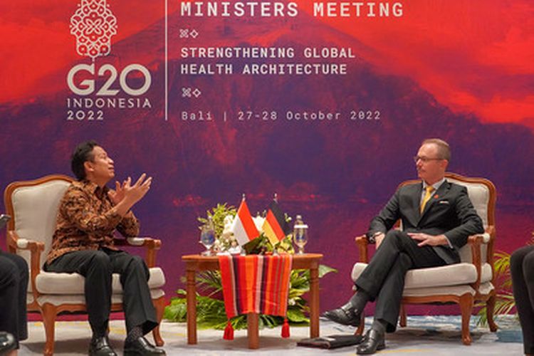 Ilustrasi forum 2nd Health Ministers Meeting G20 yang digelar di Bali, pada 27-28 Oktober 2022. 