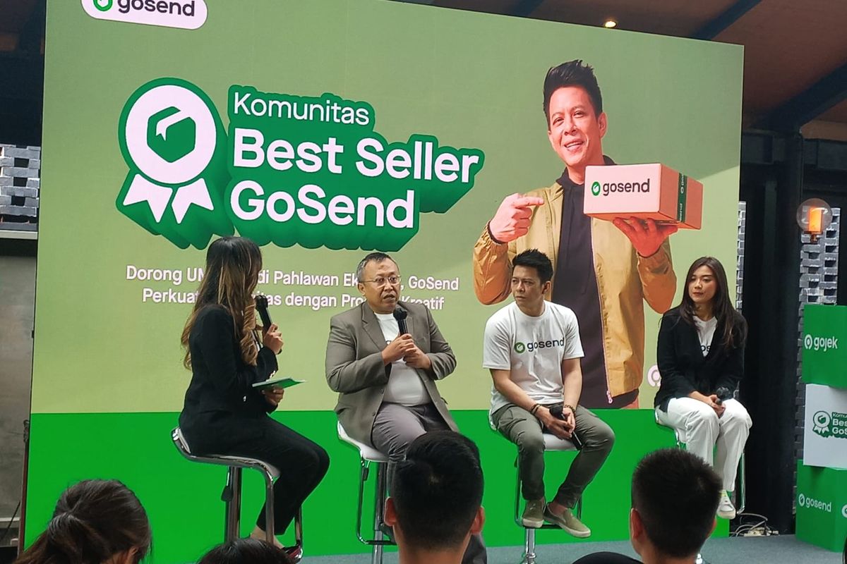 Konferensi pers Komitmen GoSend Mendukung UMKM Melalui Komunitas Best Seller GoSend, Kamis (9/2/2023).