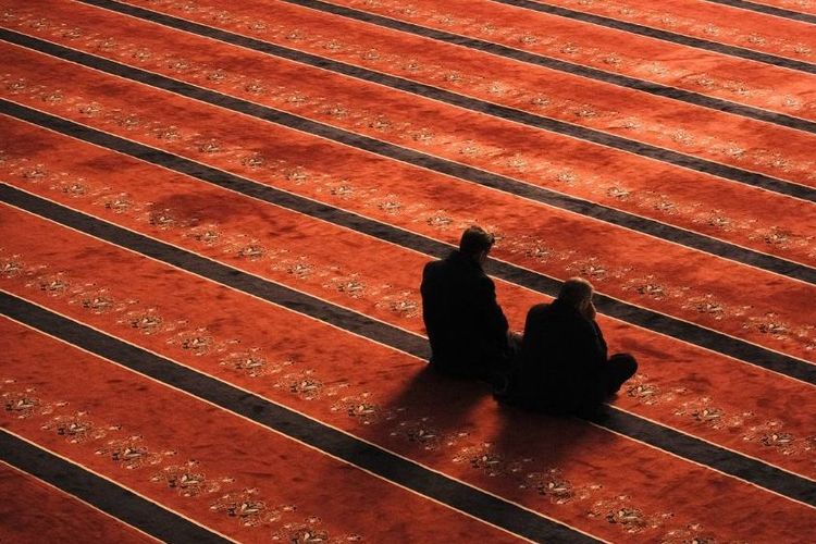 Ilustrasi itikaf Ramadhan.