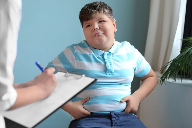 Ilustrasi anak obesitas