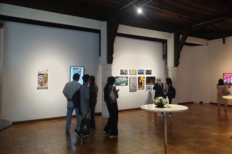 Suasana pameran Meta Art:Merayakan Seni Digital? yang dibuka pada 3-7 Februari 2022 di Bentara Budaya Jakarta, Palmerah, Jakarta Barat (/Caroline Saskia Tanoto) 