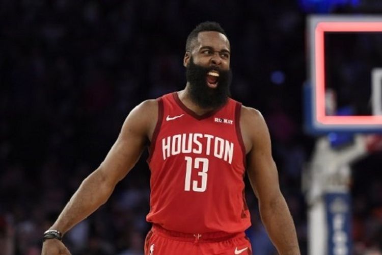 James Harden mencetak rekor pribadi pada pertandingan New York Knicks vs Houston Rockets di Madison Square Garden dalam lanjutan NBA 2018-2019, 23 Januari 2019. 