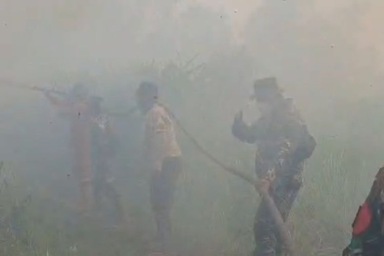 Bertaruh Nyawa di Tengah Api dan Asap: 11 Hari Petugas Hadapi Kebakaran Gambut di Kampar