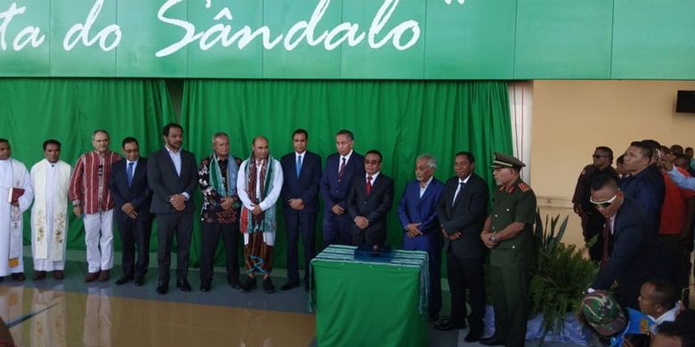 Pemerintah Timor Leste meresmikan Bandara Internasional Oekusi atau Aeroporto Internacional de Oe-Cusse, di Distrik Oekusi, Selasa (18/6/2019). Acara peresmian dihadiri Presiden Republik Demokrat Timor Leste Fransisco Guterres dan Gubernur Nusa Tenggara Timur Viktor Bungtilu Laiskodat.