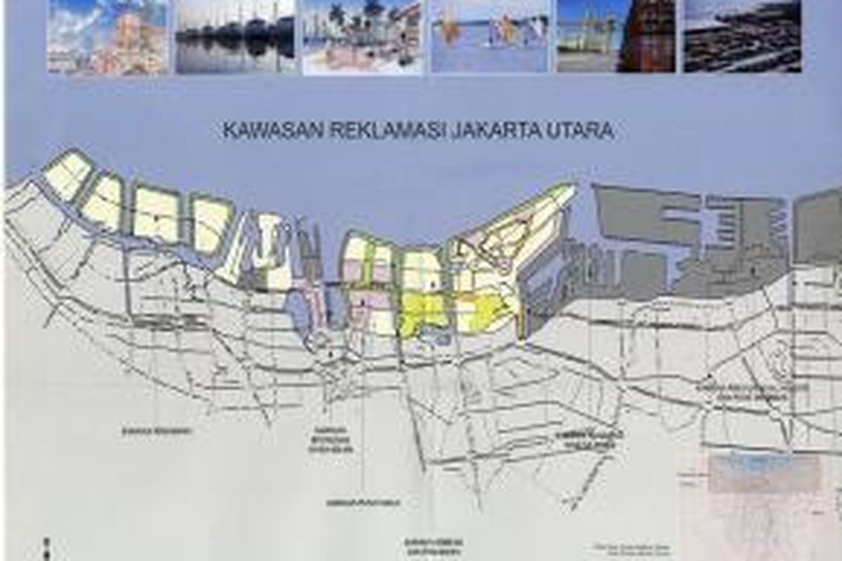 Peta reklamasi Pantai Utara Jakarta.
