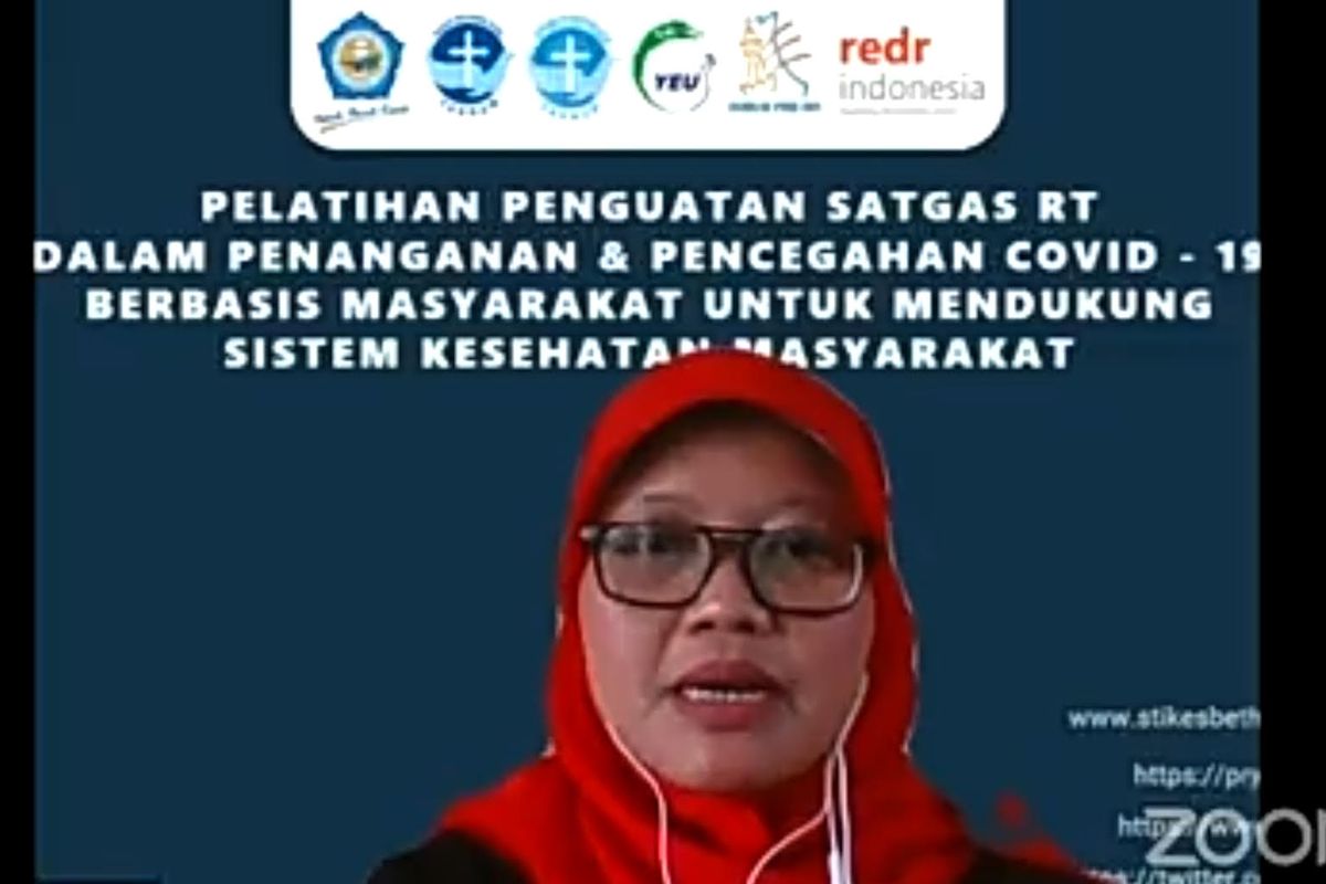 Pelatihan satgas penanganan Covid-19 tingkat RT yang diadakan Stikes Bethesda Yakkum Yogyakarta