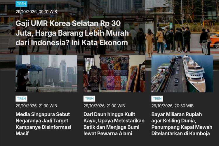[POPULER TREN] Perbandingan Harga Barang dan UMR Indonesia Vs Korsel | Singapura Tekan Bank soal Kabut Asap RI