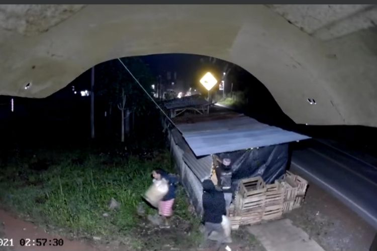 Aksi pelaku pencuri buah yang terekam CCTV di Selindung, Pangkalpinang