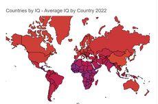 10 Negara dengan Skor IQ Tertinggi 2022, Berapa Skor IQ Indonesia?