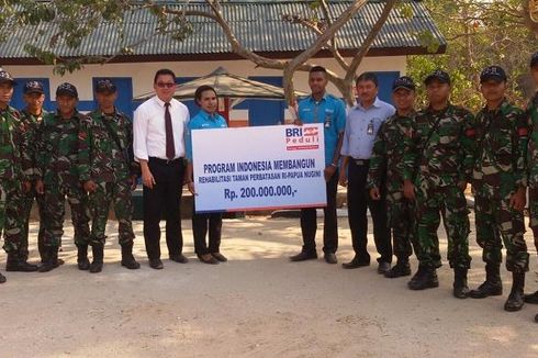 Bank BRI dan TNI AD Rehabilitasi Taman Perbatasan di Desa Sota, Merauke