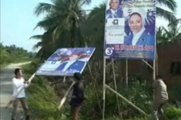 Ilustrasi: Baliho dan spanduk caleg dan parpol kini tak bisa dipasang bebas di Mamuju Utara, Sulawesi Barat. Pemerintah setempat bakal mengenakan retribusi setiap partai atau caleg yang memasang alat peraga kampanye.