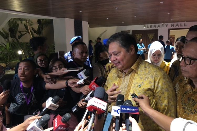 Ketua Umum Partai Golkar Airlangga Hartarto di Jakarta Convention Center (JCC), Senayan, Jakarta, Kamis (21/9/2023). 