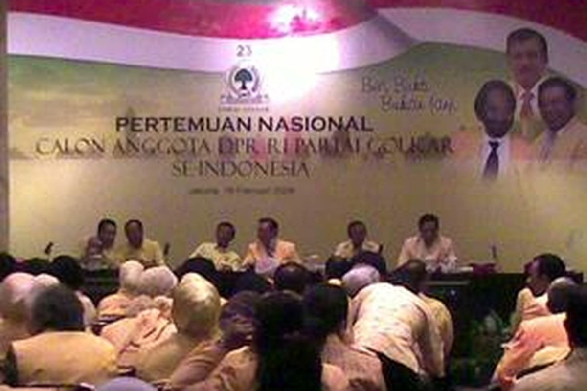 Golkar menggelar Pertemuan Nasional Caleg DPR Golkar, Rabu (18/2), di Kantor DPP Golkar, Slipi, Jakarta Barat. 