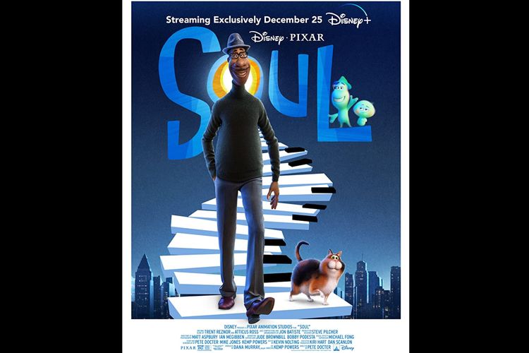 Poster film terbaru Disney Pixar berjudul Soul (2020), tayang eksklusif di Disney+ Hotstar mulai (25/12/2020).