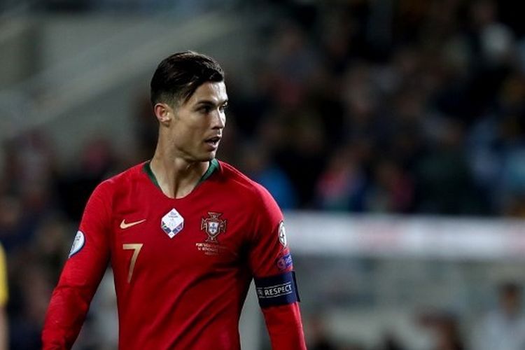 Cristiano Ronaldo saat laga melawan Lituania pada Kualifikasi Piala Euro 2020, Jumat (15/11/2019)