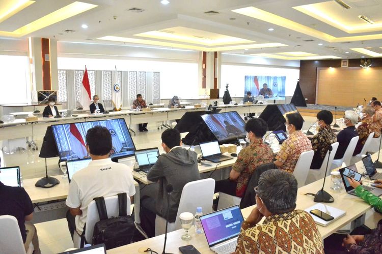 Acara Joint Cooperation Committee (JCC) dan evaluasi akhir bagi proyek Science and Technology Research Partnership for Sustainable Development (SATREPS) Mariculture hasil  kerja sama Kementerian KP dengan Japan International Cooperation Agency (JICA) di Jakarta, Jumat (16/9/2022).
