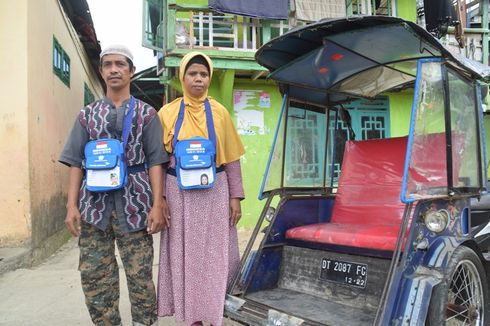 23 Tahun Menabung, Seorang Tukang Ojek Bentor Berangkat Haji bersama Istrinya